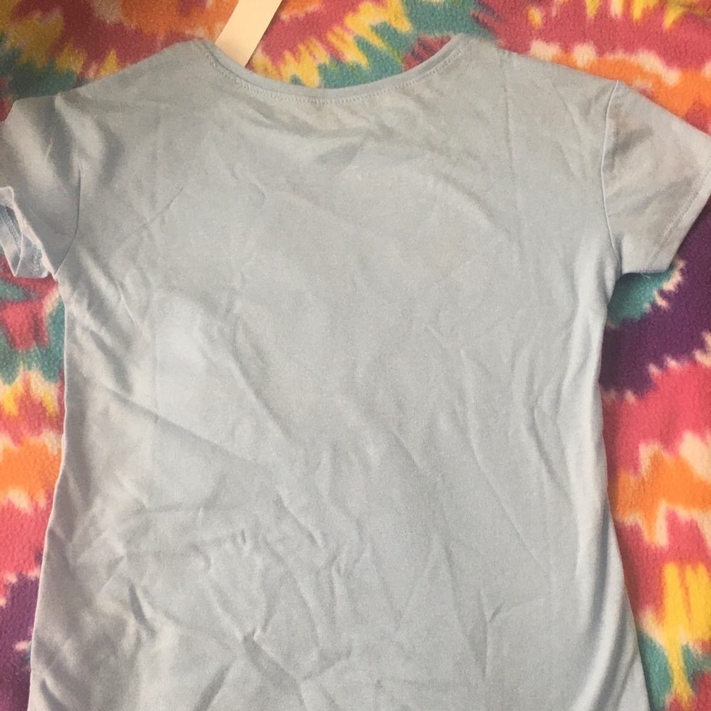 Blue girl colorful flower shirt that say best buds forever - Picture 2 of 2